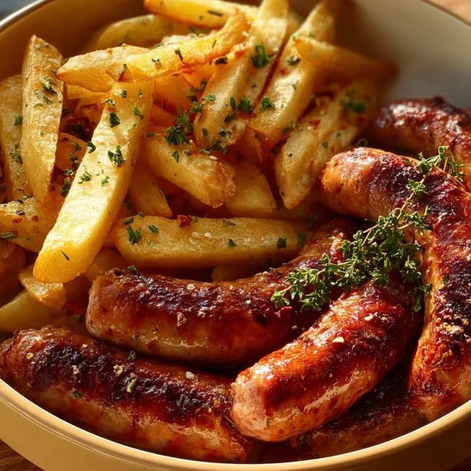 Crispy Spiral Sausages & Spiced Fries Combo