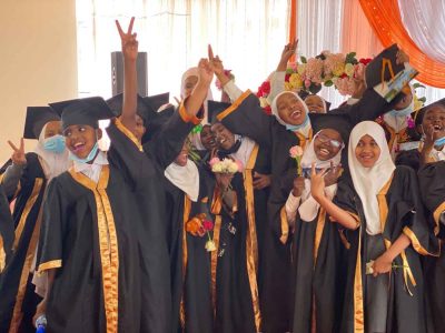 Happy learners during a graduation